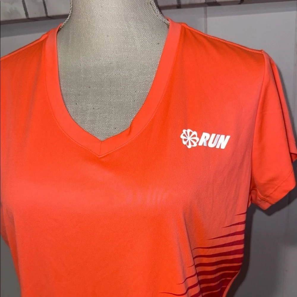 Nike Women's Orange Gradient V-Neck Tee